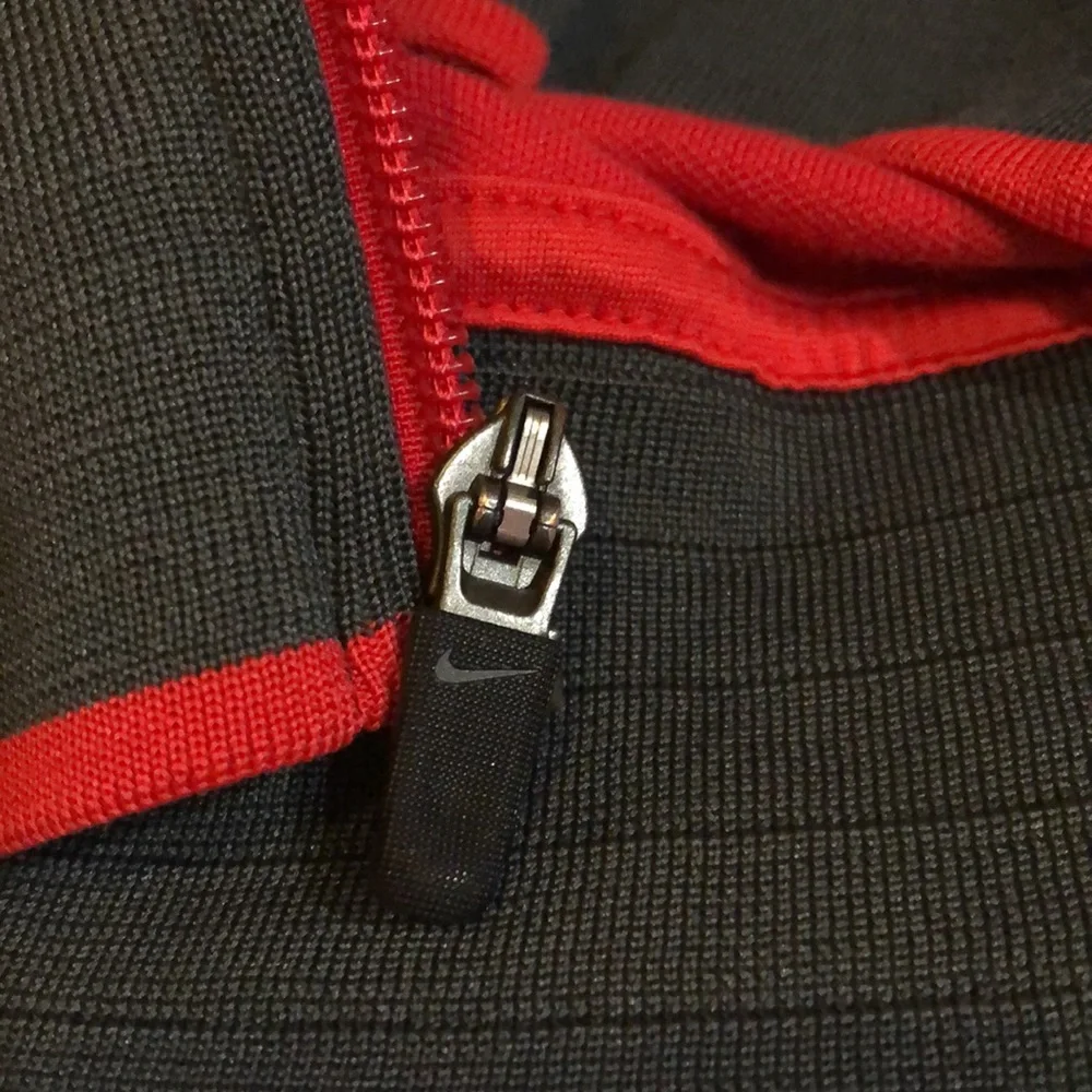Nike Lebron sample red and dark gray zip up‎ jacket, size large